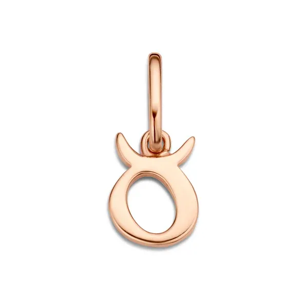 Taurus - Stier Sternzeichen Anhänger - Sterling Silber rosa vergoldet